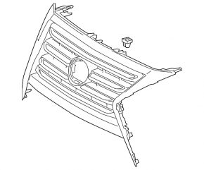 Radiator grille grill Lexus GX460 20-23 rest