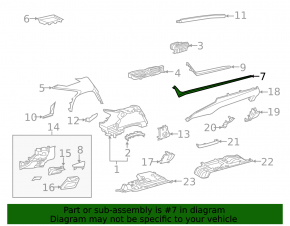 Front panel molding right Lexus ES 19-22 silver