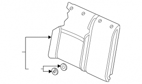Rear row of seats, upper part, right, VW Passat b8 16-19 USA, gray leather, with armrest, dry-cleanable