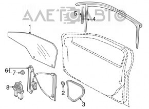 Window lifter motor front right VW Passat b8 16-19 USA