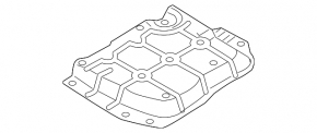 Heat shield muffler rear Audi Q3 8U 15-18