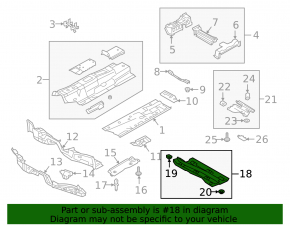 Front left underbody protection for Audi Q3 83A 19-25