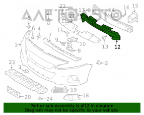 Nissan Altima Front Bumper Absorber 19-