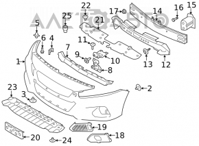 Nissan Altima Front Bumper Absorber 19-