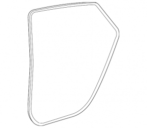 Door seal rear right Toyota Prius V 12-17 gray