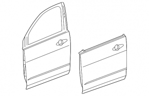 Acura MDX 2013 Silver Front Right Door