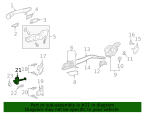 Toyota Camry v70 18-24 rear left door stop
