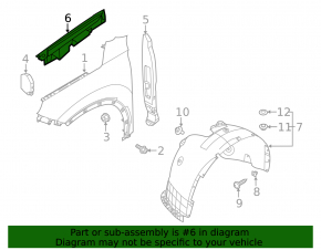 Right hood-fender seal for Hyundai Palisade 20-25
