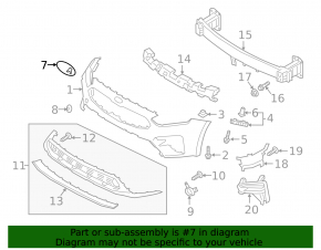Emblem logo front bumper Kia Forte 19-21