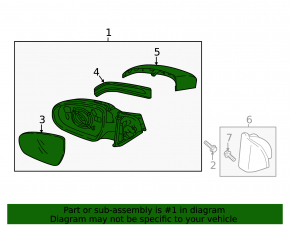 Right side mirror complete Hyundai Tucson 16-18 prerest turn signal