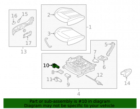 Hyundai Santa FE 21-23 passenger seat height adjustment motor