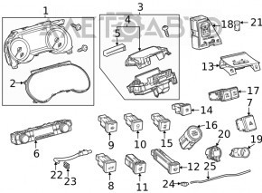 Start-Stop Button Toyota Highlander 20-22