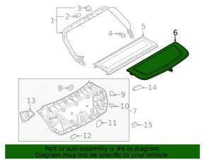 Audi A5 F5 17-24 5D Rear Trunk Shelf, Black
