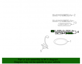 Emblem inscription subaru awd Subaru Impreza 17-23 GK