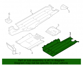 Front right underbody protection Porsche Macan 15