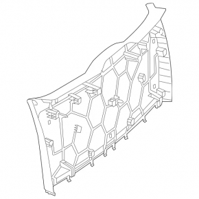 Trunk door trim lower Mercedes GLS-class X166 13-19 black, upper part