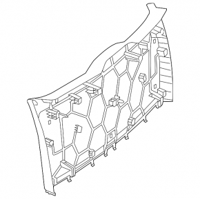 Trunk door trim lower Mercedes GLS-class X166 13-19 black, upper part