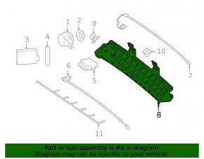 Bracket for foot-operated trunk opening sensor for Mercedes W213 E 17-20 AMG pack, Taiwan, cracked