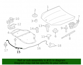 Mercedes GLC-class X254 23-25 hood lock cable