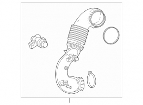 Air duct from the air filter housing Mercedes Metris W447 16-20