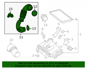 Air duct from the air filter housing Mercedes Metris W447 16-20