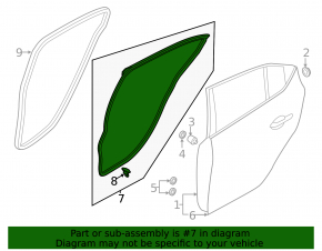 Door seal rear right Mazda 3 19- 4d