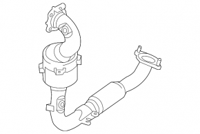 Exhaust manifold with catalytic converter Ford Focus mk3 11-18 1.0T mesh torn