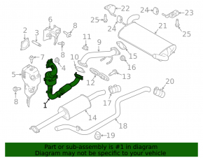 Exhaust manifold with catalytic converter Ford Focus mk3 11-18 1.0T mesh torn
