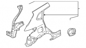 Quarter wing rear right Nissan Rogue Sport 20-22