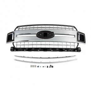 Ford F150 15-20 radiator grille assembly with emblem and hardware