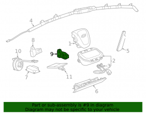 Airbag sensor rear left Chevrolet Volt 14-15