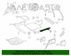 Inner left trunk lining for Mercedes W164 ML