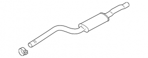 Exhaust pipe middle section BMW X5 F15 16-18 plug-in