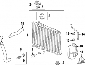 Coolant Expansion Tank Bracket for Honda Civic 22-25 Engine, with Hybrid, 2.0L, without Power Control Unit, Hybrid Only