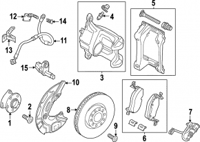 Lower brake hose bracket front left Volkswagen ID.4 21-22