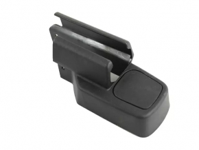 The rear left passenger seat runner trim for a Jeep Cherokee KL 14-23 is black, with a plug, scratches, and the plastic has turned white