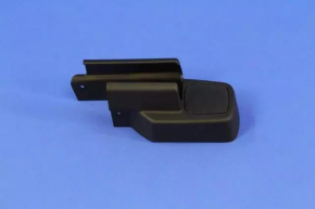 The rear left passenger seat runner trim for a Jeep Cherokee KL 14-23 is black, with a plug, scratches, and the plastic has turned white