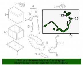 Positive terminal of battery Nissan Rogue Sport 17-21 complete with charge sensor
