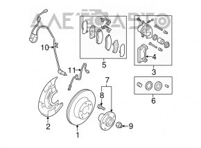 Front left brake disc for Subaru B10 Tribeca