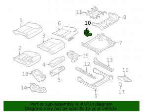 Volvo XC60 18-25 passenger seat height adjustment motor