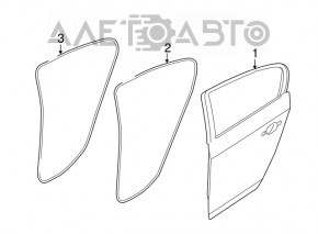 Door assembly rear right BMW 3 F30 12-18