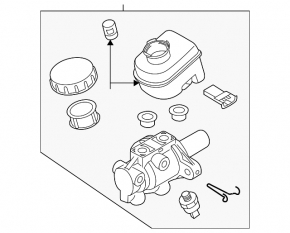 Infiniti FX35 FX45 03-05 Brake Master Cylinder with Reservoir