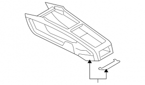 Central console armrest and cup holders Audi Q7 4L 10-15 beige, scratches, dry cleaning