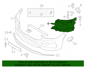 Front bumper mount, right, inner frame, BMW 8 G15 G16 20-25