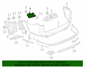 Rear bumper mount center left BMW X7 G07 19-
