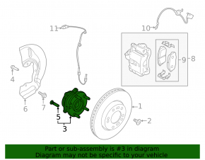 Front left hub Hyundai Kona 18-24 1.6, 2.0