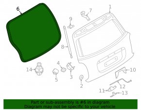Rubber seal for trunk door Mini Cooper F56 3d 14-24