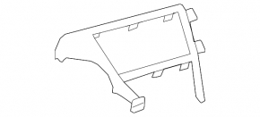Toyota Prius 30 10-15 front panel trim, gray, scratches