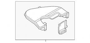 Air duct from VVB right first VW Jetta 13-16 USA hybrid