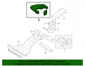 Air duct from VVB right first VW Jetta 13-16 USA hybrid